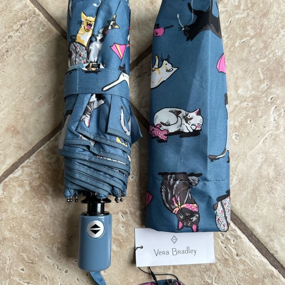 VERA BRADLEY UMBRELLA CAT'S MEOW:NWT CATS - Picture 3 of 9